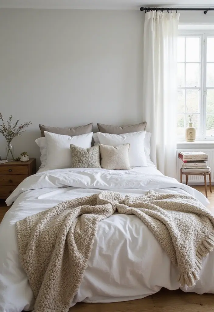 29 Vintage Farmhouse Bedroom Inspirations That Stay Timeless 4 29 Vintage Farmhouse Bedroom Inspirations That Stay Timeless - 4. Textured Linens