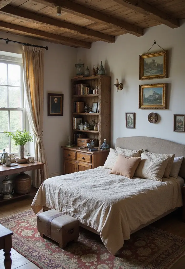 29 Vintage Farmhouse Bedroom Inspirations That Stay Timeless 7 29 Vintage Farmhouse Bedroom Inspirations That Stay Timeless - 7. Vintage Accessories