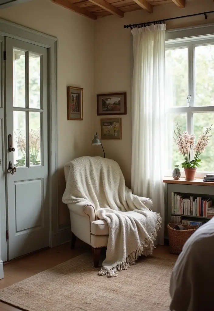 29 Vintage Farmhouse Bedroom Inspirations That Stay Timeless 8 29 Vintage Farmhouse Bedroom Inspirations That Stay Timeless - 8. Cozy Reading Nooks