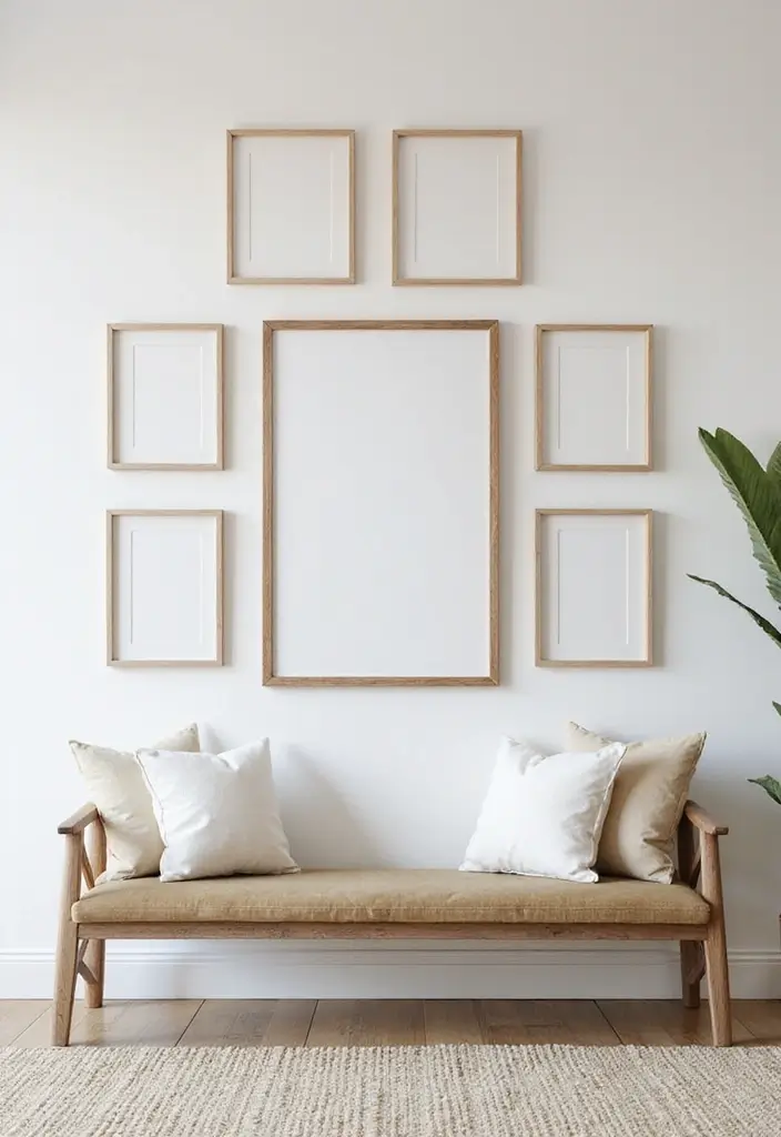 29 Vintage Gallery Wall Inspirations to Elevate Any Room 14 29 Vintage Gallery Wall Inspirations to Elevate Any Room - 14. Artistic Symmetry