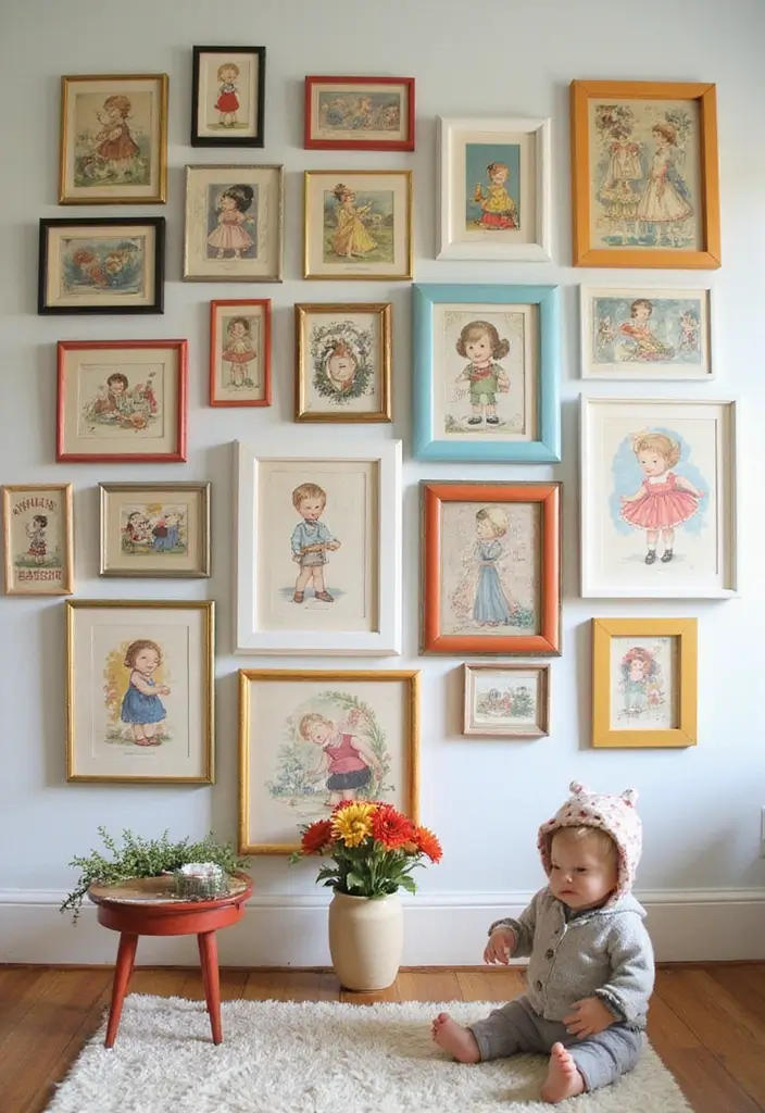 29 Vintage Gallery Wall Inspirations to Elevate Any Room 17 29 Vintage Gallery Wall Inspirations to Elevate Any Room - 17. Vintage Children’s Illustrations