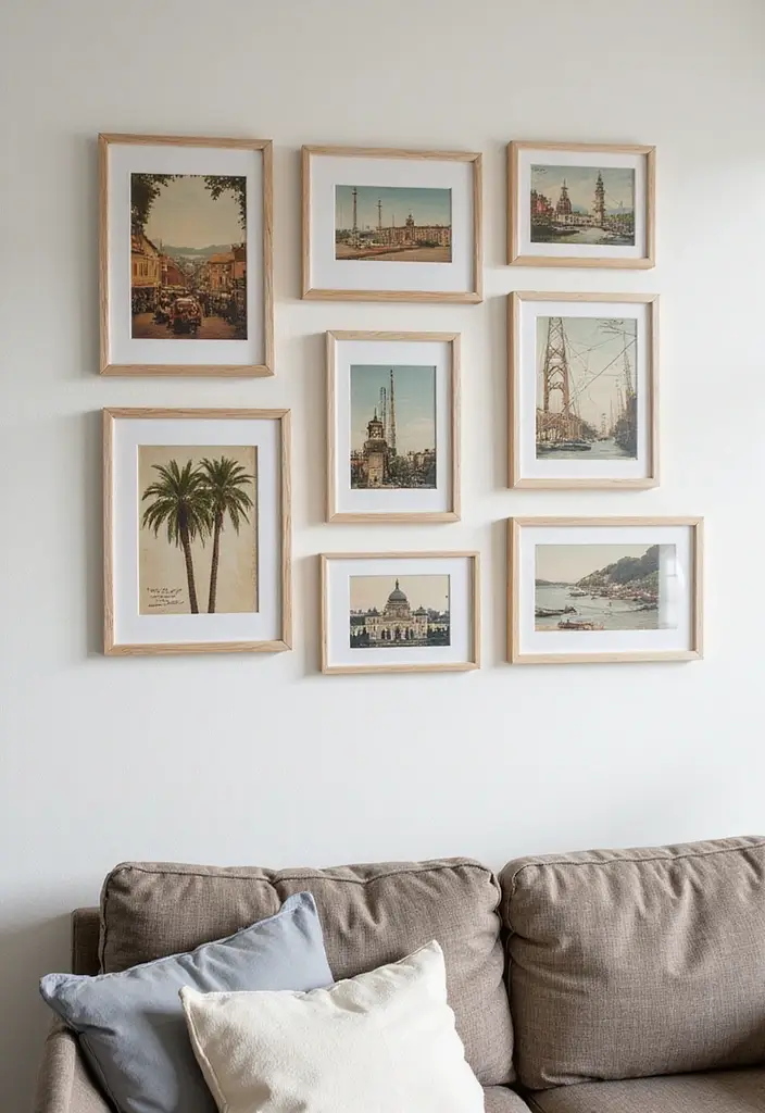 29 Vintage Gallery Wall Inspirations to Elevate Any Room 27 29 Vintage Gallery Wall Inspirations to Elevate Any Room - 27. Vintage Postcards Collection