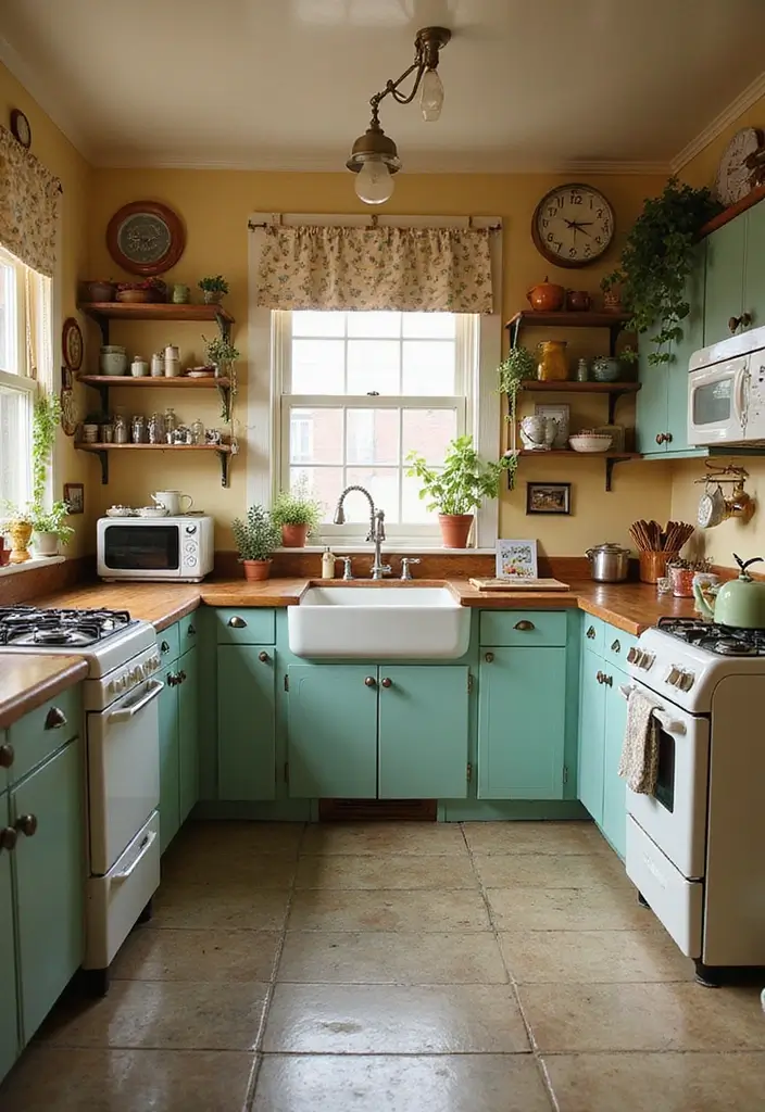 29 Vintage Room Designs That Stay Timeless 10 29 Vintage Room Designs That Stay Timeless - 10. Vintage Kitchen Delight