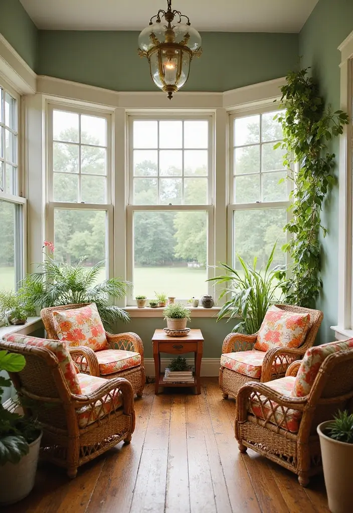 29 Vintage Room Designs That Stay Timeless 12 29 Vintage Room Designs That Stay Timeless - 12. Bright Vintage Sunroom