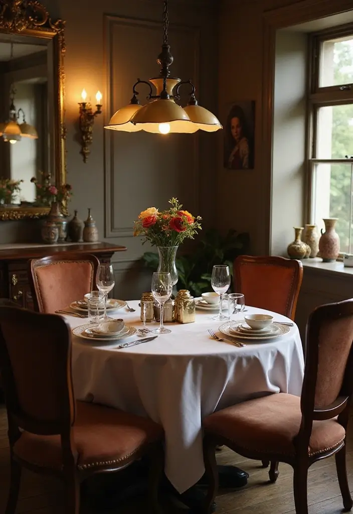 29 Vintage Room Designs That Stay Timeless 16 29 Vintage Room Designs That Stay Timeless - 16. Sophisticated Vintage Dining Room