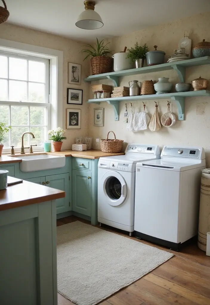 29 Vintage Room Designs That Stay Timeless 17 29 Vintage Room Designs That Stay Timeless - 17. Vintage-Inspired Laundry Room
