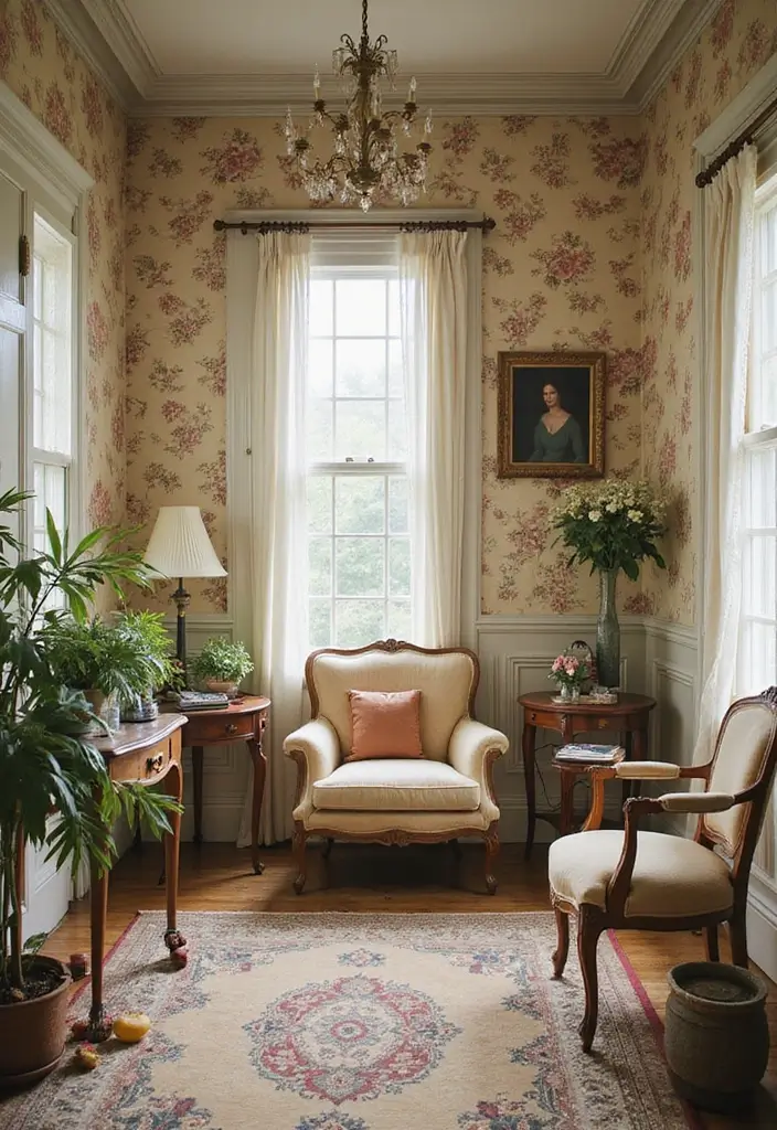 29 Vintage Room Designs That Stay Timeless 25 29 Vintage Room Designs That Stay Timeless - 25. Timeless Vintage Floral Room