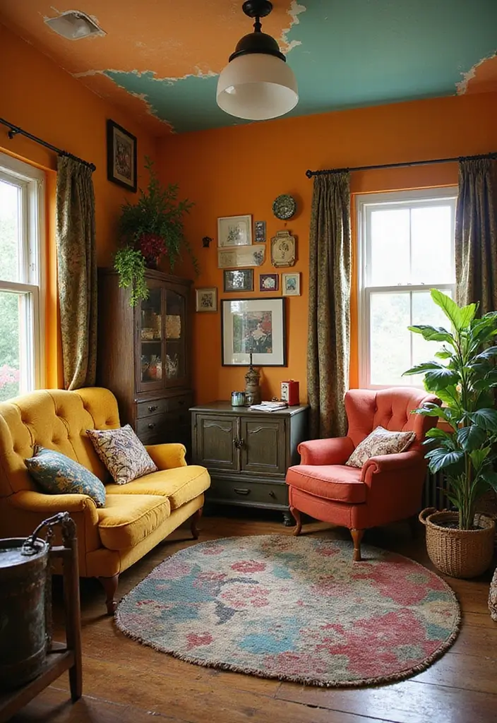 29 Vintage Room Designs That Stay Timeless 3 29 Vintage Room Designs That Stay Timeless - 3. Eclectic Retro Vibe