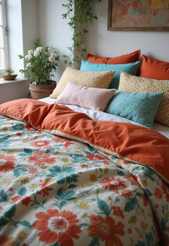 30 Retro Bedroom Looks That Feel Bold and Fun 10 30 Retro Bedroom Looks That Feel Bold and Fun - 10. Retro Bedding Sets