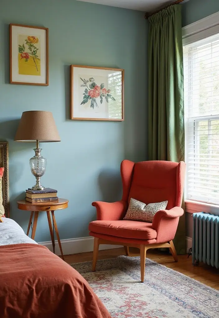 30 Retro Bedroom Looks That Feel Bold and Fun 25 30 Retro Bedroom Looks That Feel Bold and Fun - 25. Retro-Inspired Accent Chairs