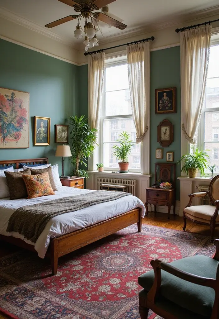 30 Retro Bedroom Looks That Feel Bold and Fun 7 30 Retro Bedroom Looks That Feel Bold and Fun - 7. Eclectic Furnishings