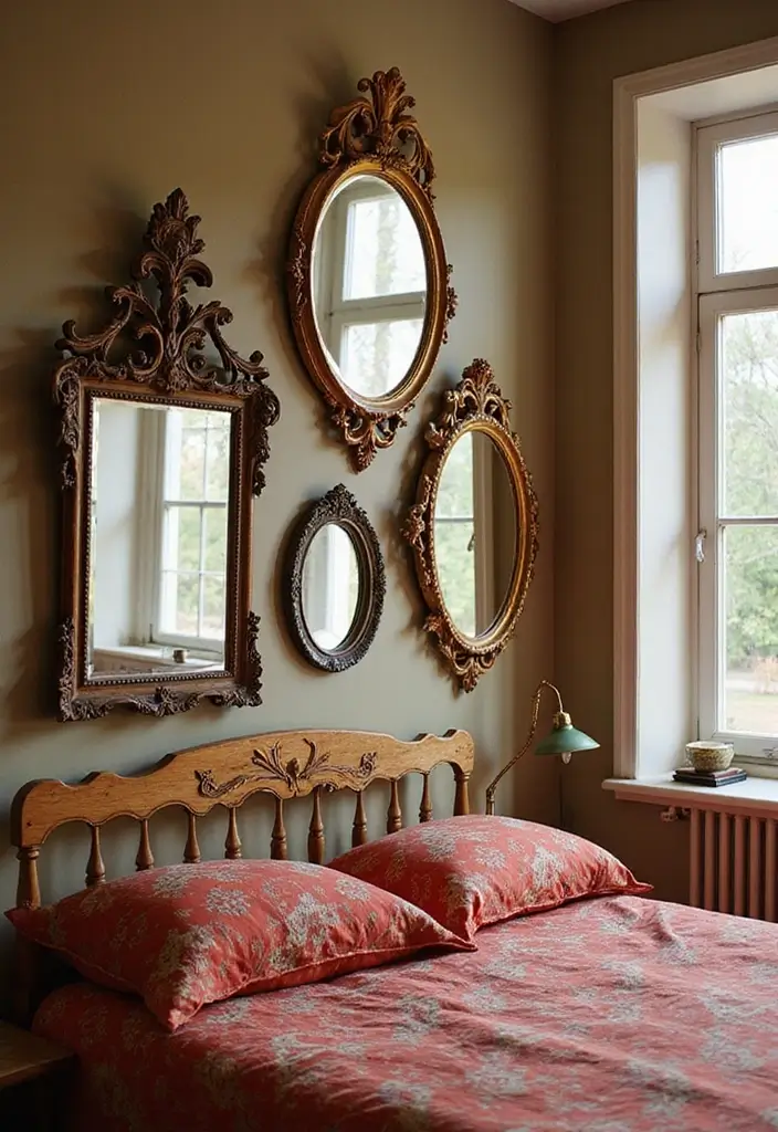 30 Retro Bedroom Looks That Feel Bold and Fun 9 30 Retro Bedroom Looks That Feel Bold and Fun - 9. Vintage Mirrors