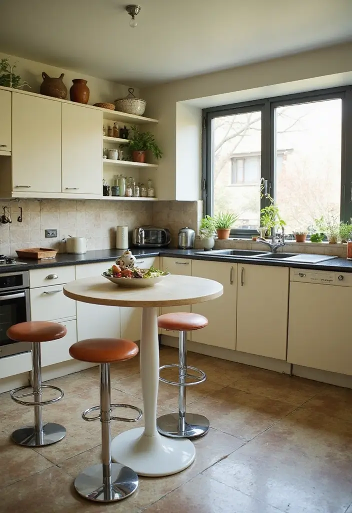 30 Retro Kitchen Designs That Mix Nostalgia and Style 13 30 Retro Kitchen Designs That Mix Nostalgia and Style - 13. Iconic Retro Furniture