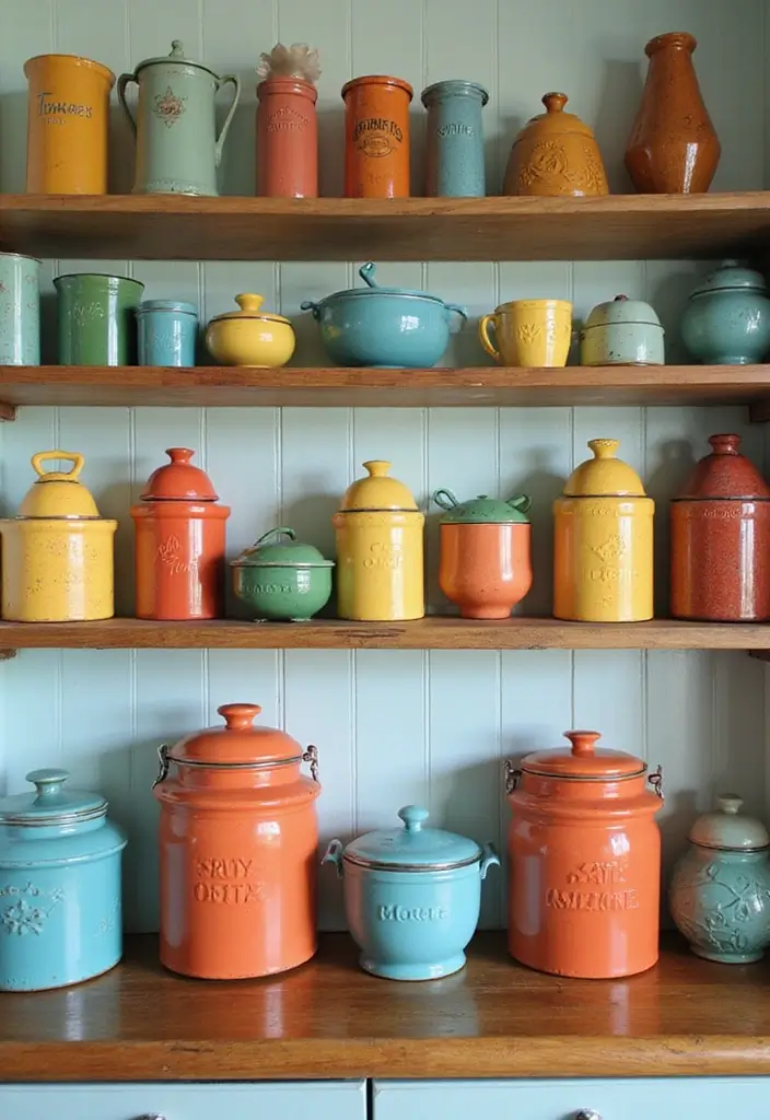 30 Retro Kitchen Designs That Mix Nostalgia and Style 14 30 Retro Kitchen Designs That Mix Nostalgia and Style - 14. Vintage Canisters and Storage