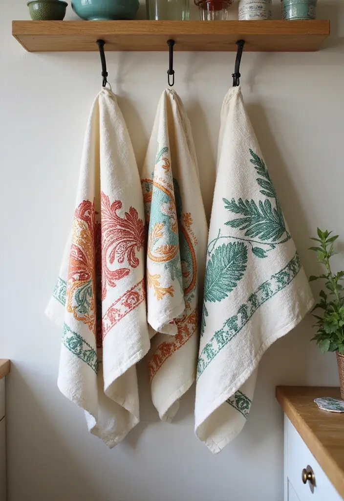 30 Retro Kitchen Designs That Mix Nostalgia and Style 19 30 Retro Kitchen Designs That Mix Nostalgia and Style - 19. Classic Tea Towels