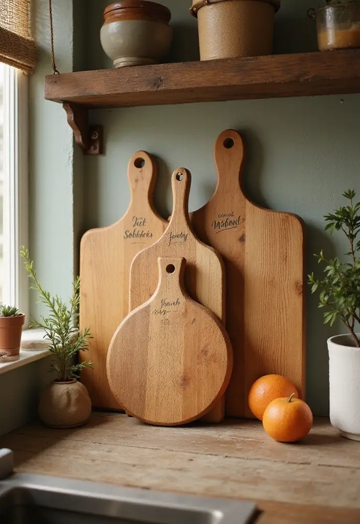 30 Retro Kitchen Designs That Mix Nostalgia and Style 22 30 Retro Kitchen Designs That Mix Nostalgia and Style - 22. Personalized Cutting Boards