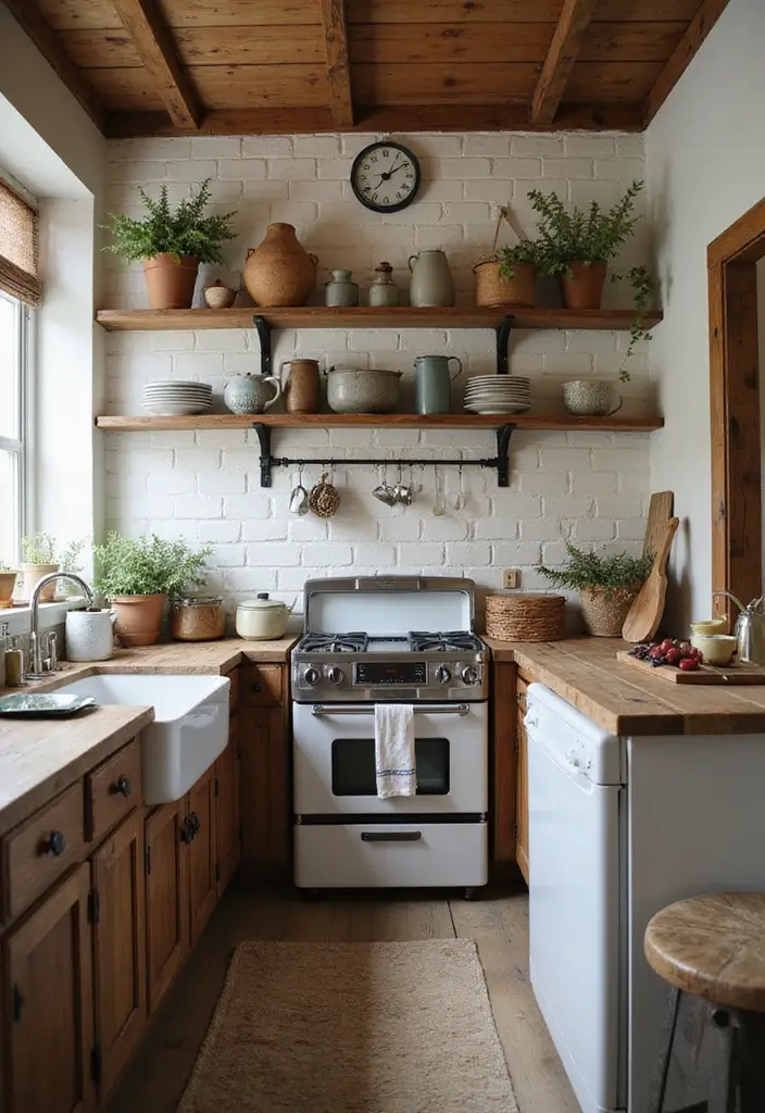 30 Retro Kitchen Designs That Mix Nostalgia and Style 5 30 Retro Kitchen Designs That Mix Nostalgia and Style - 5. Farmhouse Retro Style