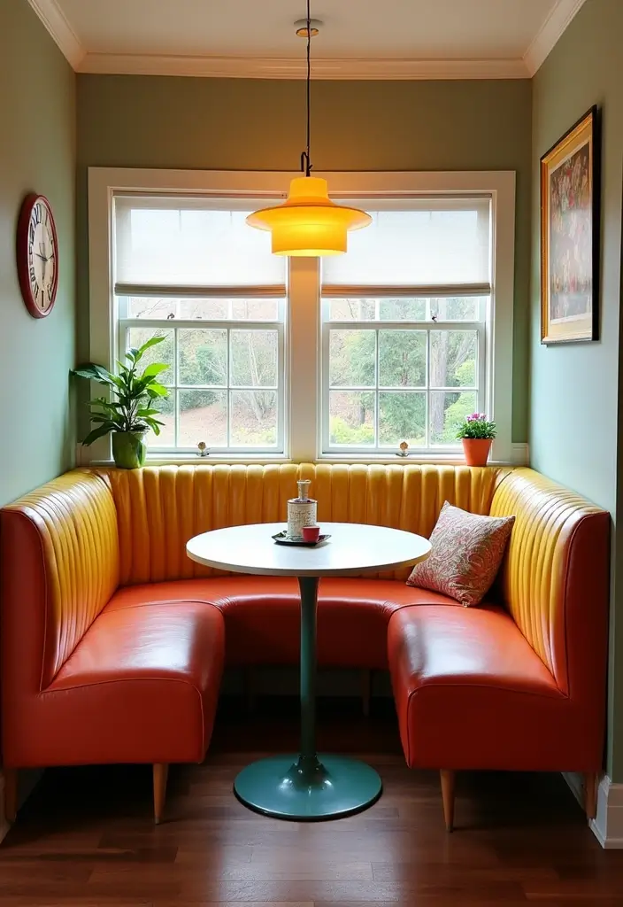30 Retro Kitchen Designs That Mix Nostalgia and Style 6 30 Retro Kitchen Designs That Mix Nostalgia and Style - 6. Retro Dining Nooks