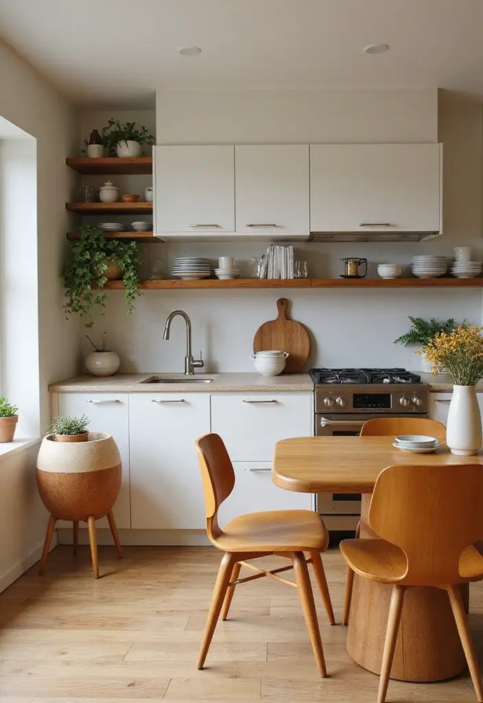 30 Retro Kitchen Designs That Mix Nostalgia and Style 8 30 Retro Kitchen Designs That Mix Nostalgia and Style - 8. Mid-Century Modern Charm