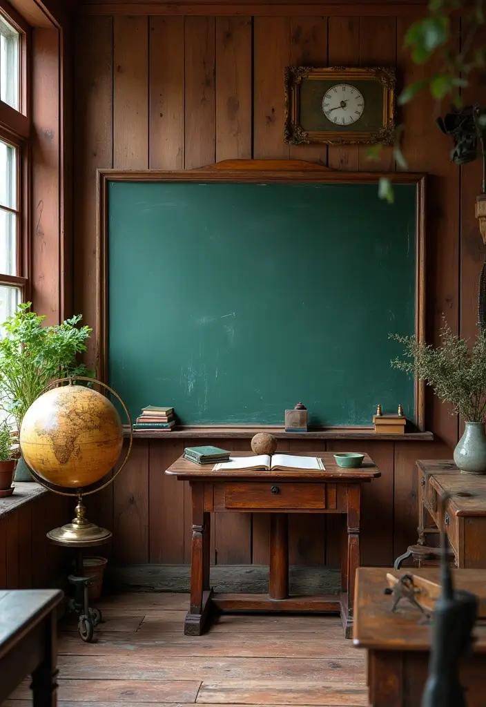 30 Vintage Classroom Decor Inspirations Full of Charm 2 30 Vintage Classroom Decor Inspirations Full of Charm - 2. Antique Teaching Supplies