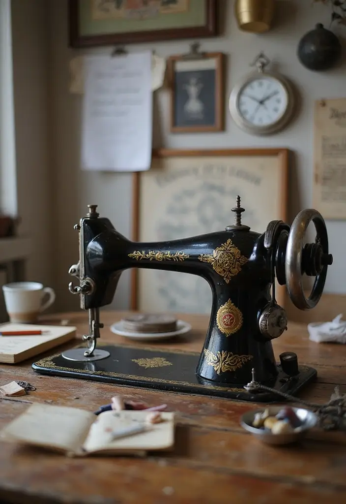 30 Vintage Classroom Decor Inspirations Full of Charm 22 30 Vintage Classroom Decor Inspirations Full of Charm - 22. Retro Sewing Machines