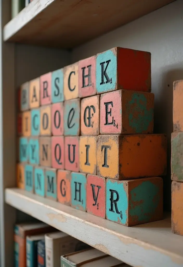 30 Vintage Classroom Decor Inspirations Full of Charm 30 30 Vintage Classroom Decor Inspirations Full of Charm - 30. Vintage Letter Blocks
