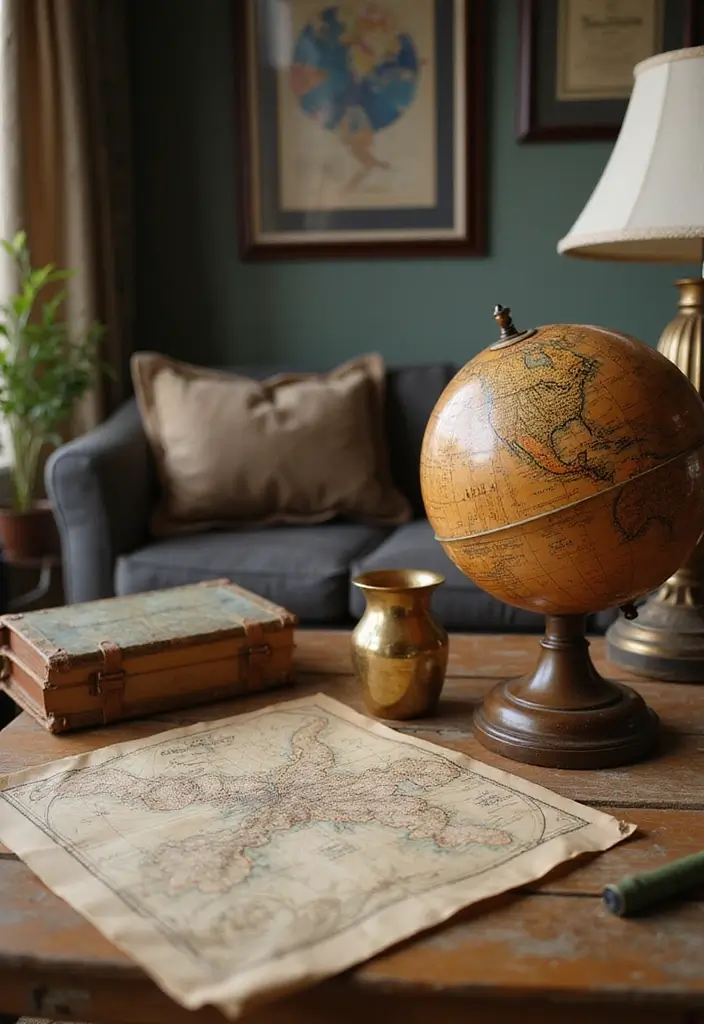30 Vintage Classroom Decor Inspirations Full of Charm 6 30 Vintage Classroom Decor Inspirations Full of Charm - 6. Vintage Maps and Globes