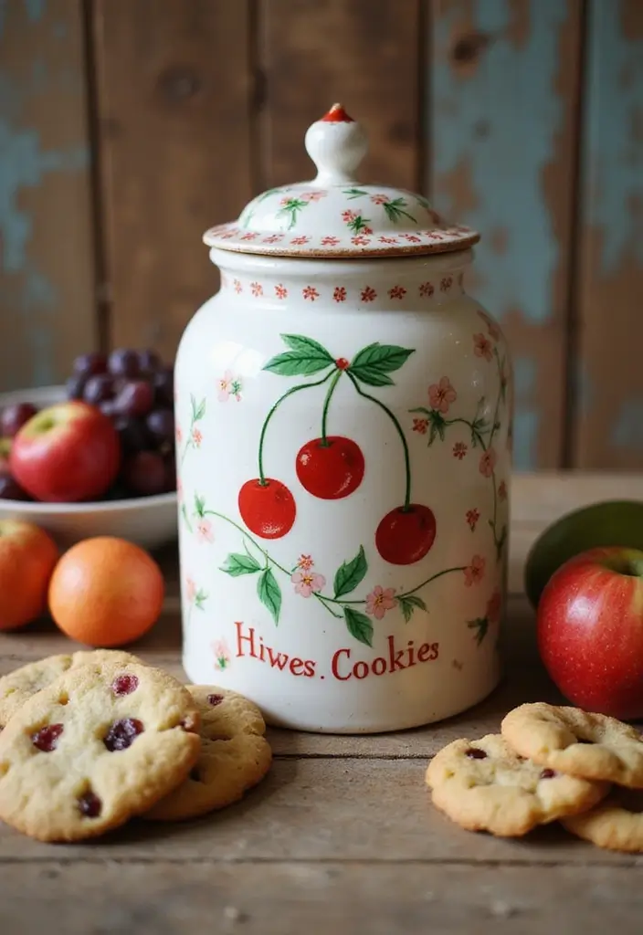 30 Vintage Cookie Jar Collections That Add Kitchen Charm 1 30 Vintage Cookie Jar Collections That Add Kitchen Charm - 1. Cheerful Cherry Designs
