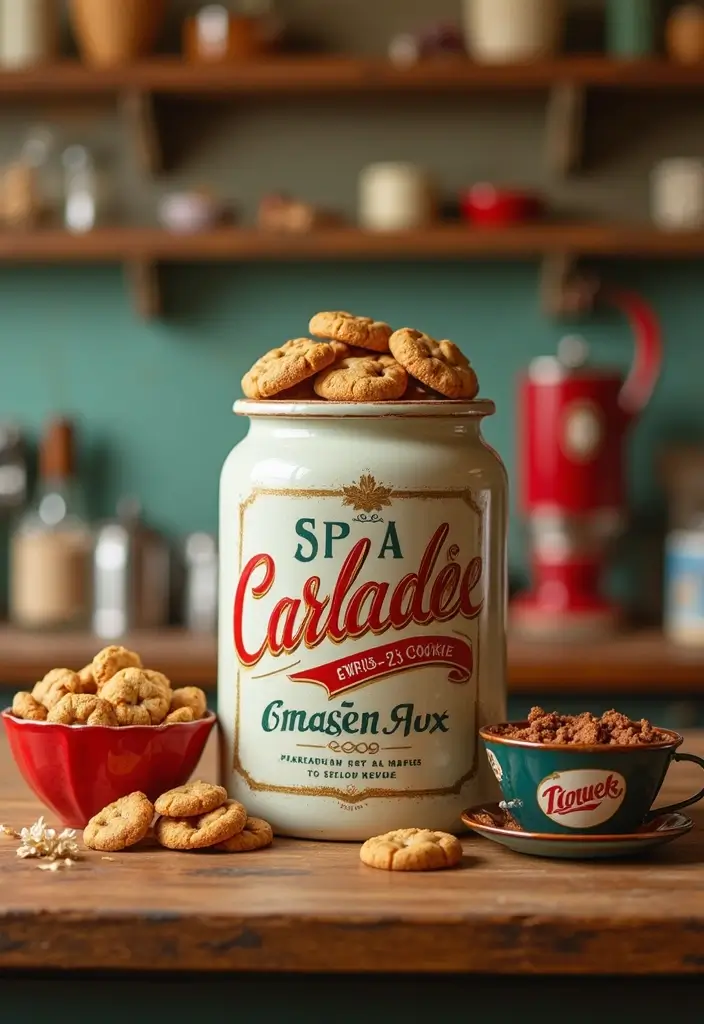 30 Vintage Cookie Jar Collections That Add Kitchen Charm 11 30 Vintage Cookie Jar Collections That Add Kitchen Charm - 11. Vintage Advertising Jars