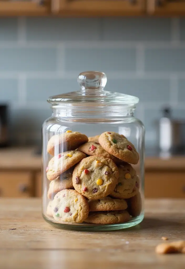 30 Vintage Cookie Jar Collections That Add Kitchen Charm 23 30 Vintage Cookie Jar Collections That Add Kitchen Charm - 23. Classic Clear Glass Cookie Jars