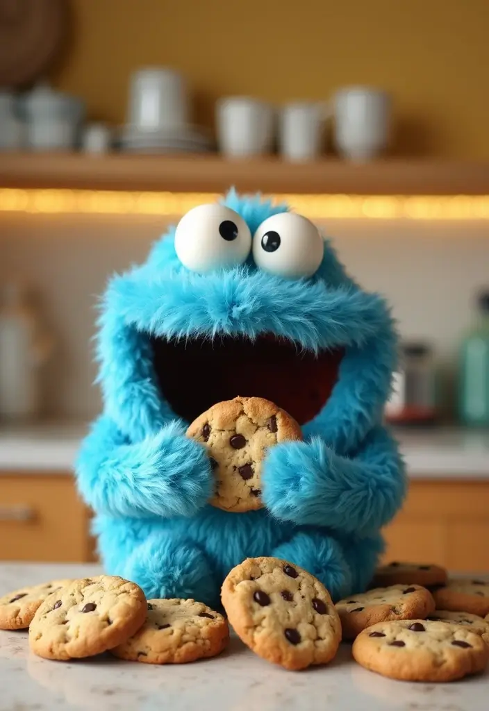 30 Vintage Cookie Jar Collections That Add Kitchen Charm 26 30 Vintage Cookie Jar Collections That Add Kitchen Charm - 26. Delightful Cookie Monster Designs