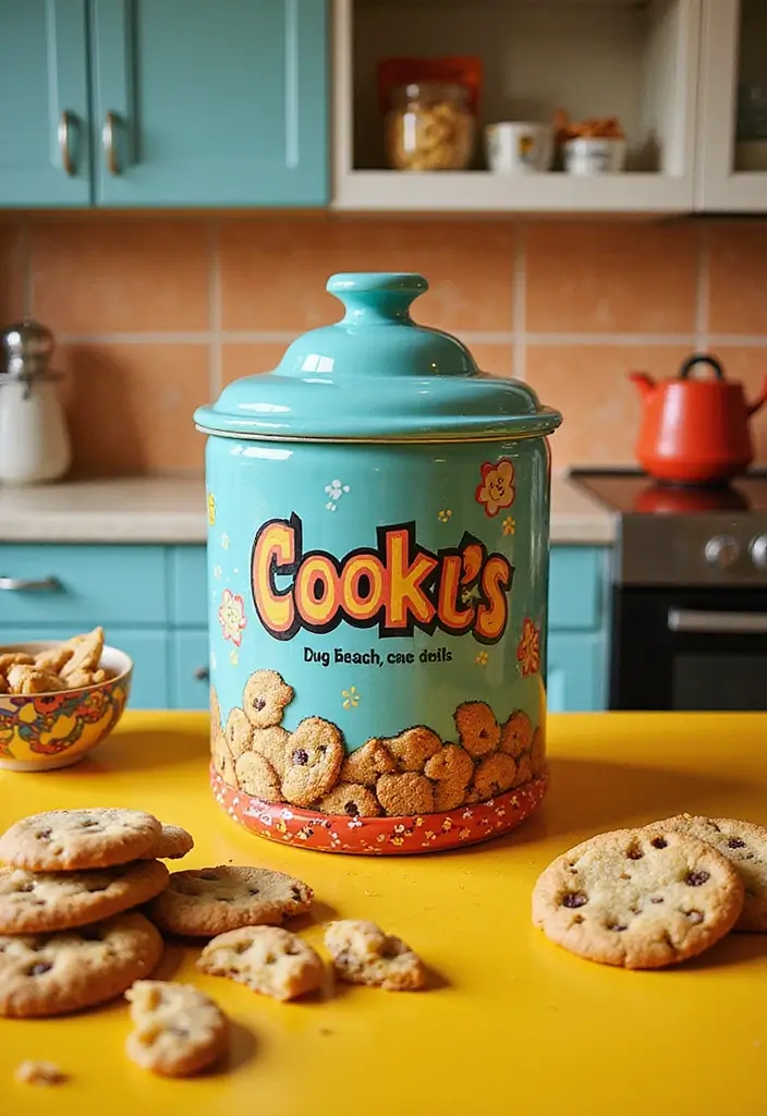 30 Vintage Cookie Jar Collections That Add Kitchen Charm 4 30 Vintage Cookie Jar Collections That Add Kitchen Charm - 4. Retro Pop Art Designs