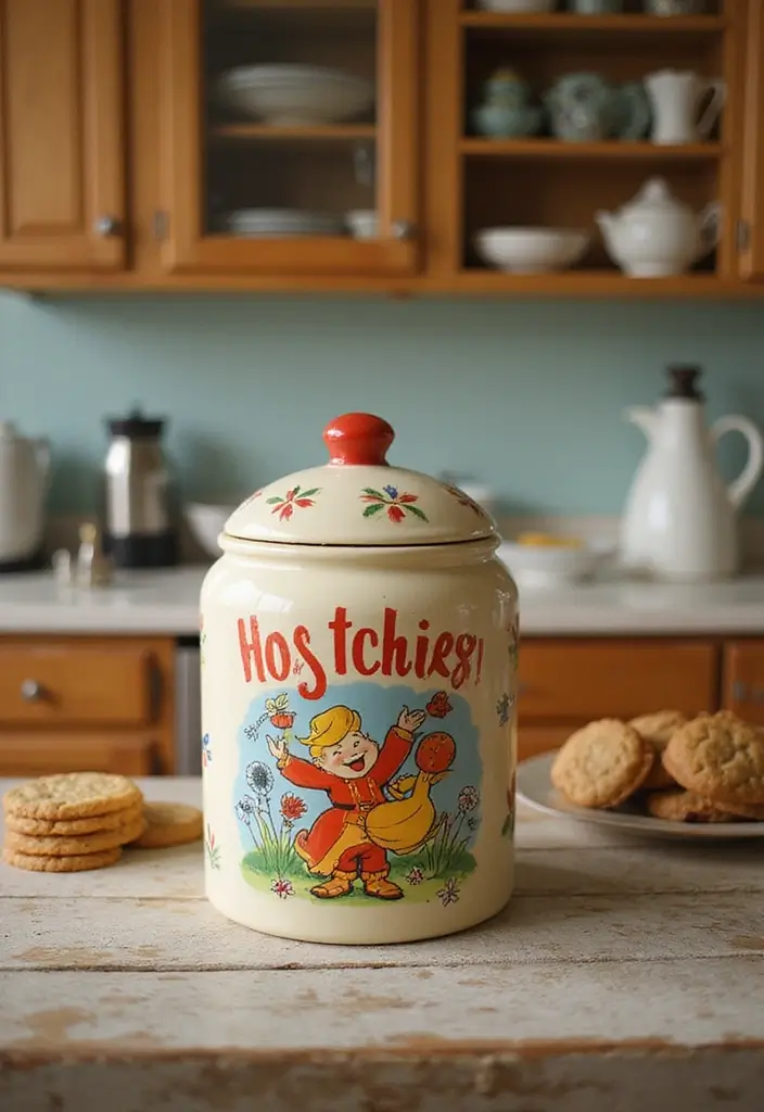 30 Vintage Cookie Jar Collections That Add Kitchen Charm 9 30 Vintage Cookie Jar Collections That Add Kitchen Charm - 9. Kitschy 1950s Designs
