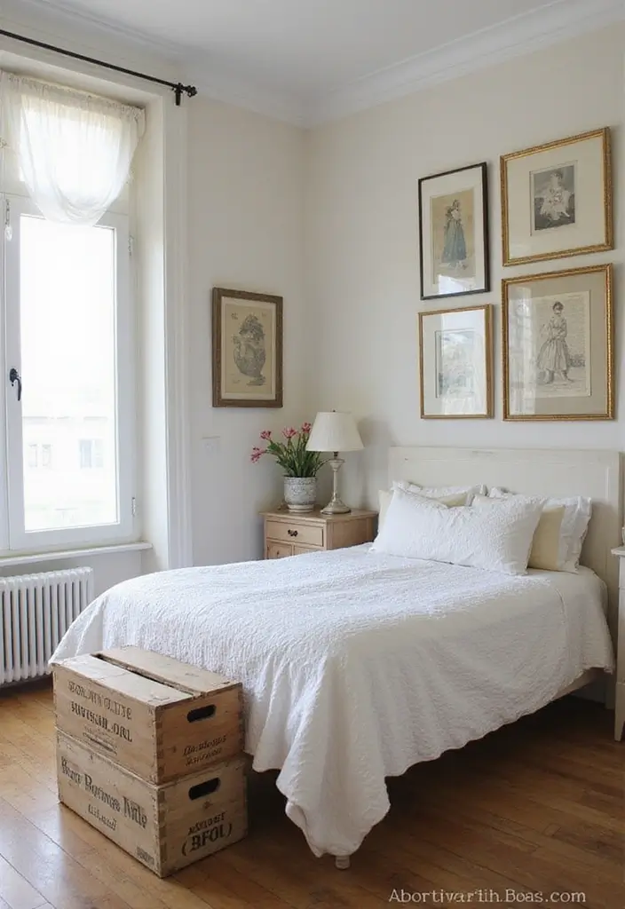 30 Vintage French Bedroom Inspirations with Romance 15 30 Vintage French Bedroom Inspirations with Romance - 15. Upcycled Decor