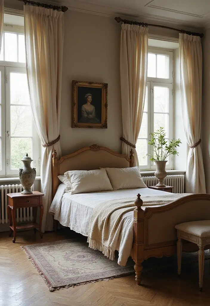 30 Vintage French Bedroom Inspirations with Romance 20 30 Vintage French Bedroom Inspirations with Romance - 20. Artistic Elements