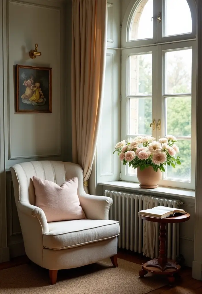 30 Vintage French Bedroom Inspirations with Romance 26 30 Vintage French Bedroom Inspirations with Romance - 26. Cozy Reading Nook