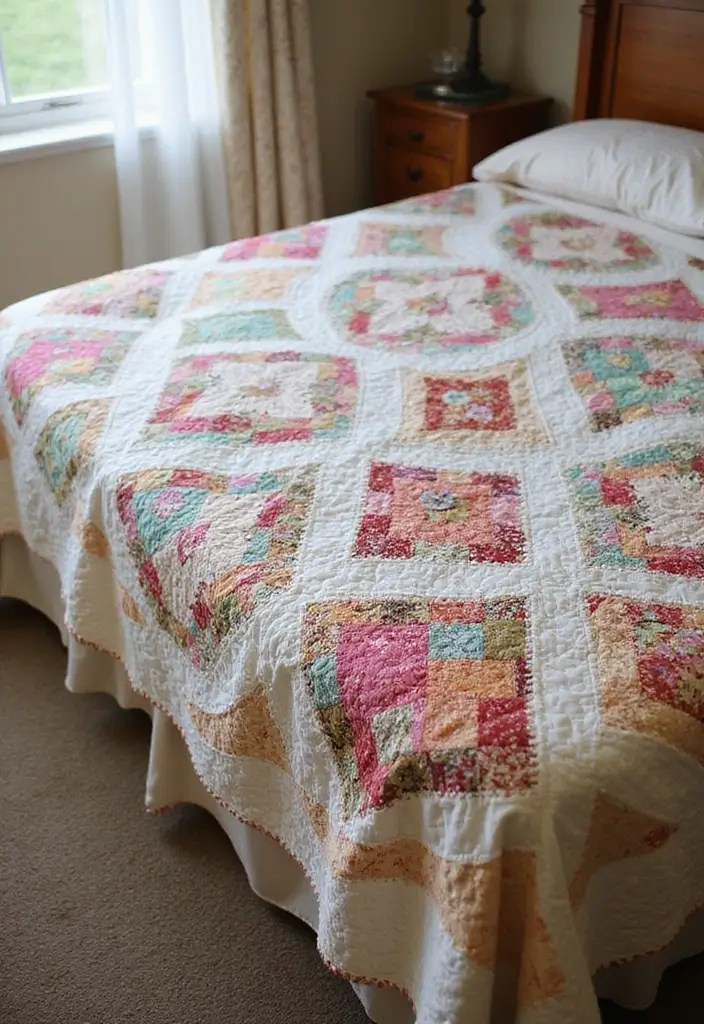 30 Vintage Quilt Patterns That Are Truly Beautiful 2 30 Vintage Quilt Patterns That Are Truly Beautiful - 2. The Double Wedding Ring Quilt