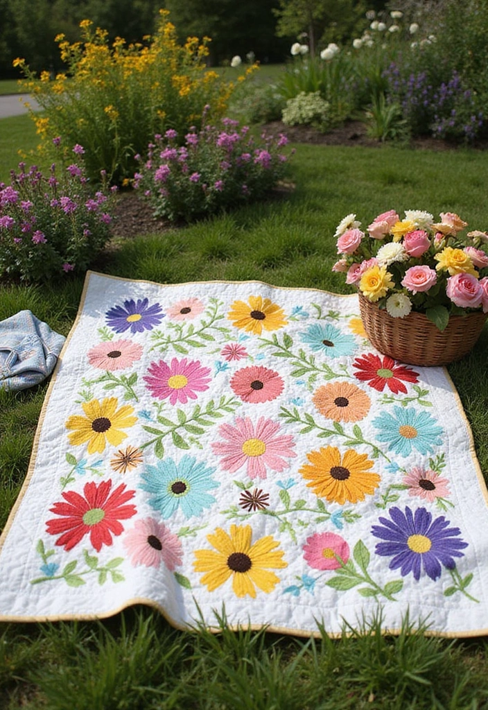 30 Vintage Quilt Patterns That Are Truly Beautiful 21 30 Vintage Quilt Patterns That Are Truly Beautiful - 21. The Wildflower Quilt