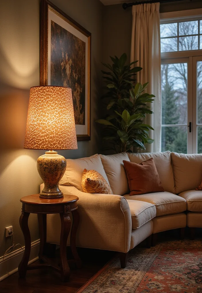 10 Animal Print Living Room Ideas for Bold Stylish Accents - 10. Accent Lighting with Animal Prints