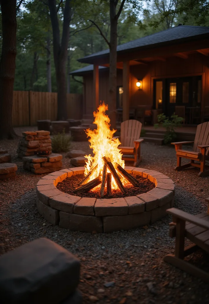 10 Backyard Stage Ideas for Fun Outdoor Events - 7. Fire Pit Stage for Storytelling