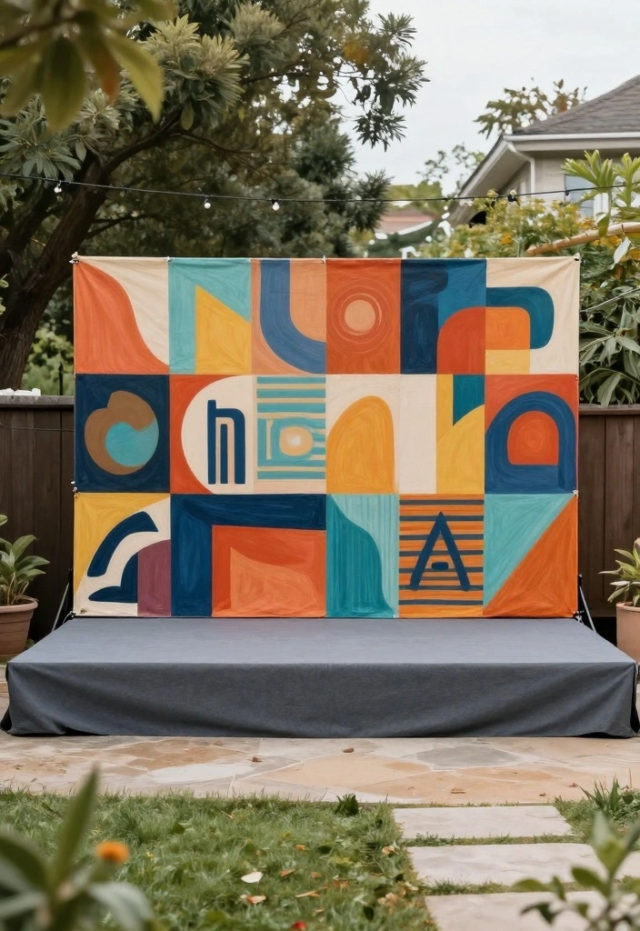 10 Backyard Stage Ideas for Fun Outdoor Events - 9. Art Installation Stage