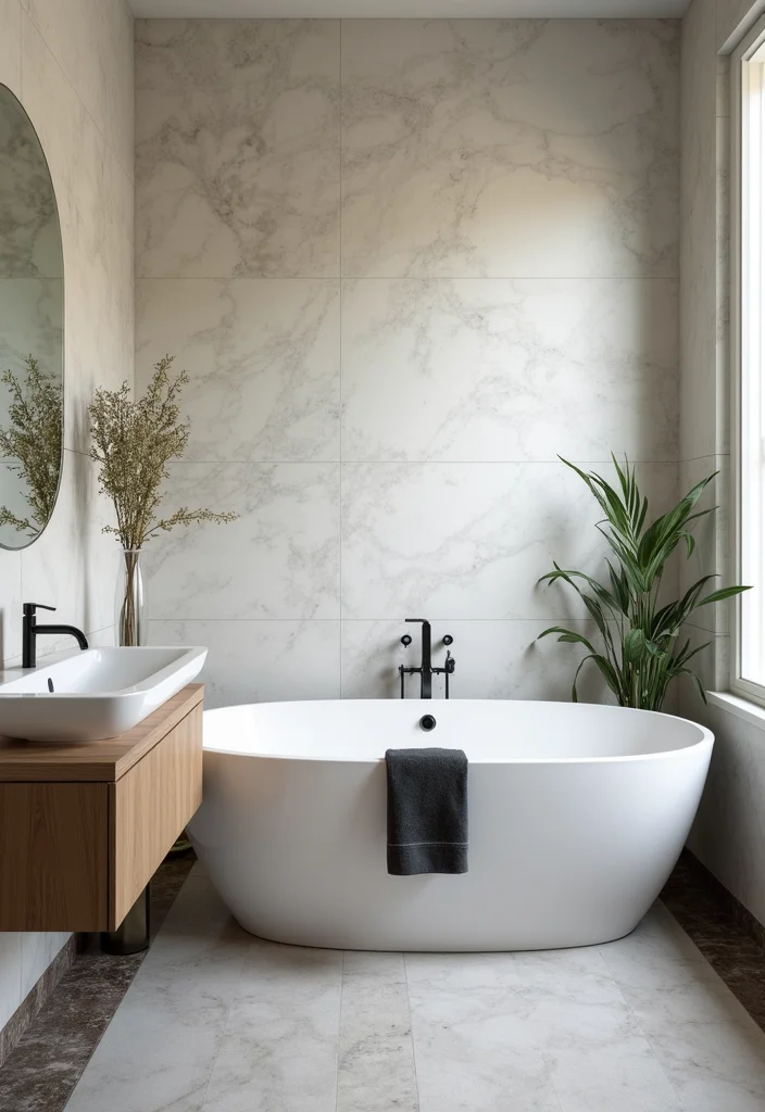 10 Bathroom Baseboard Ideas for a Clean Finished Look 89 10 Bathroom Baseboard Ideas for a Clean Finished Look - 9. Metal Baseboards for a Modern Edge