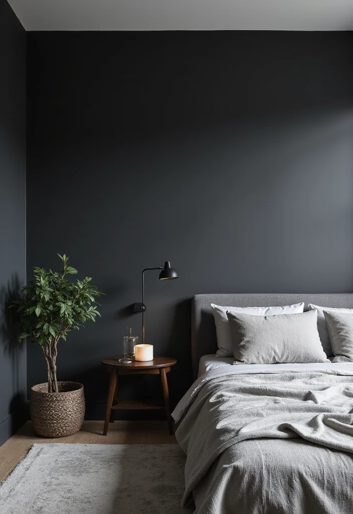 10 Black Wall Bedroom Ideas with Bold Modern Drama - 2. Monochromatic Magic