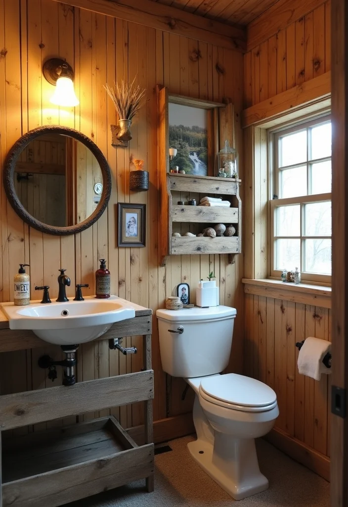 10 Outhouse Bathroom Ideas with Rustic Vintage Appeal - 10. Personal Touches