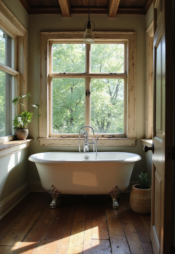 10 Outhouse Bathroom Ideas with Rustic Vintage Appeal - 5. Natural Light and Ventilation