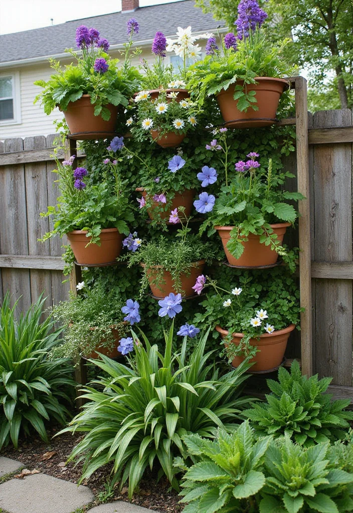 10 Row Home Backyard Ideas for Smart Compact Layouts - 1. Vertical Gardens: Go Up Instead of Out