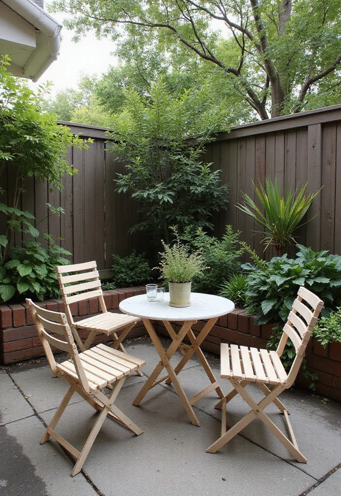 10 Row Home Backyard Ideas for Smart Compact Layouts - 2. Compact Outdoor Furniture: Style Meets Functionality