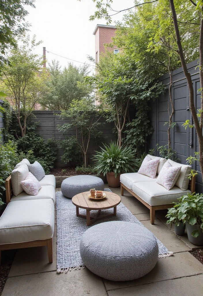 10 Row Home Backyard Ideas for Smart Compact Layouts - 8. Flexible Seating: Rearrange as Needed