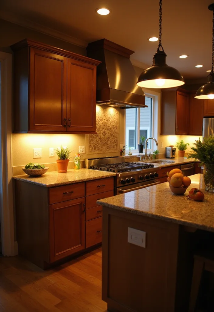 10 Small Corner Kitchen Ideas to Maximize Every Inch - 7. Integrated Lighting