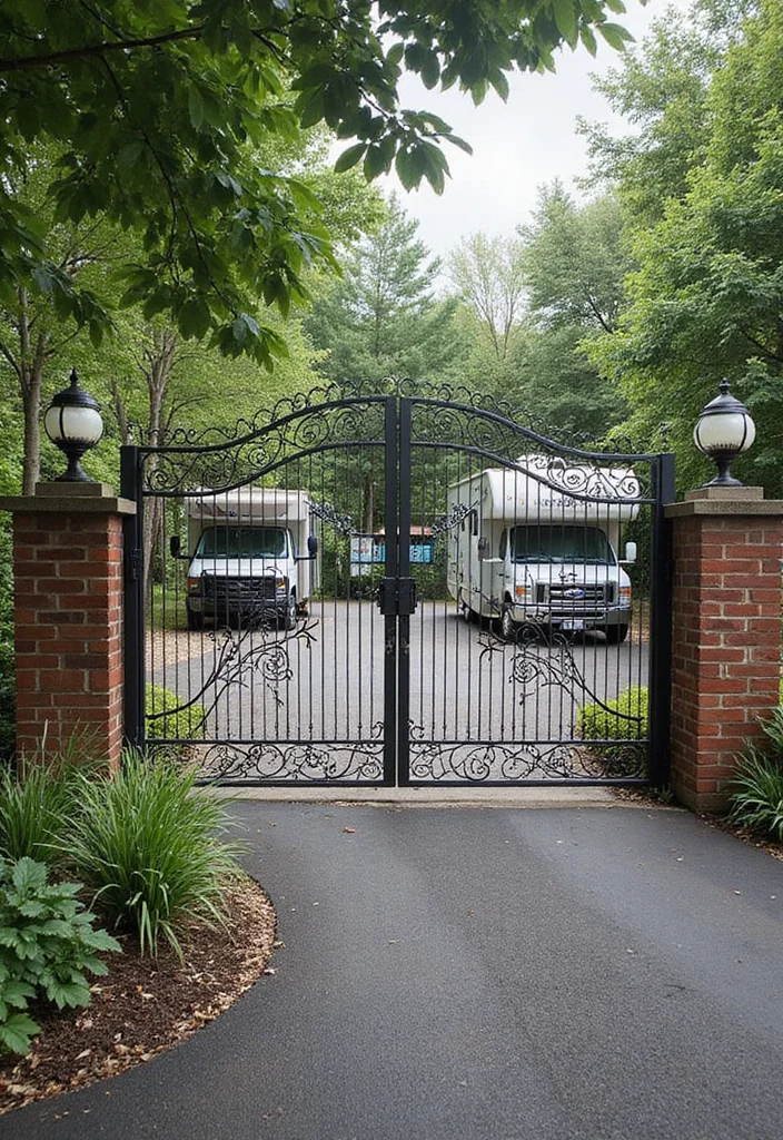12 Backyard RV Parking Ideas for Organized Practical Layouts - 10. Decorative Fencing